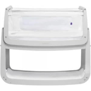 SnuzPod4 Baby Bedside Crib Safety Tested, Breathable Mattress and Dual View Mesh Windows(LxWxH – 100x95x49 cm) From 0 Months and Above – Haze Grey