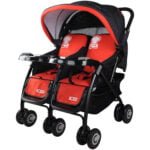 GT-WHEEL Lightweight Double Stroller with Reclining Seats & Extendable Canopies