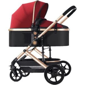 COOLBABY 3 in 1 Baby Stroller, Infant Stroller with Reversible Seat, Newborn Stroller with Canopy，Baby Bassinet Stroller