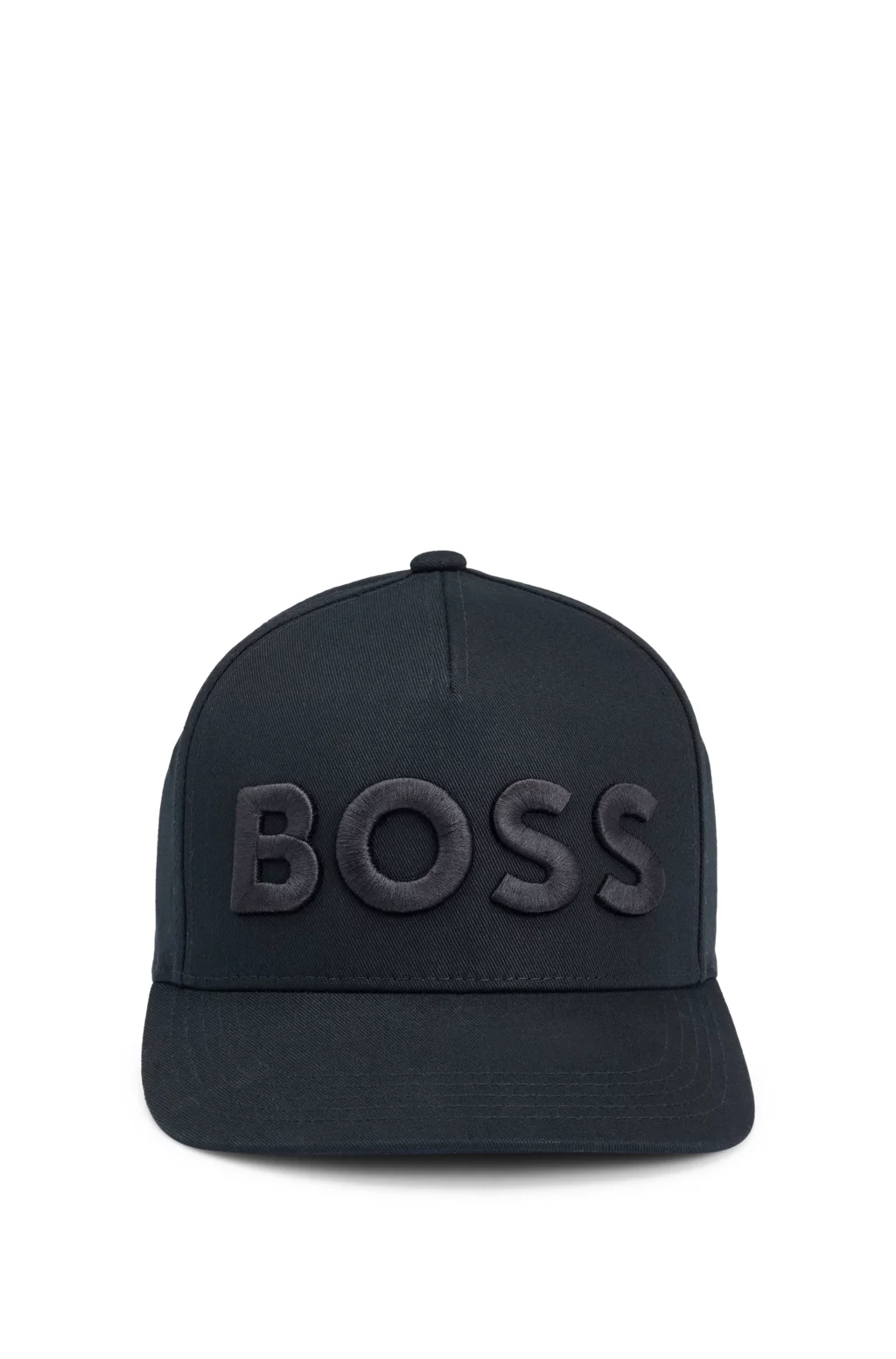 BOSS COTTON-TWILL FIVE-PANEL CAP WITH EMBROIDERED LOGO