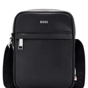 BOSS REPORTER BAG WITH SIGNATURE STRIPE AND LOGO DETAIL