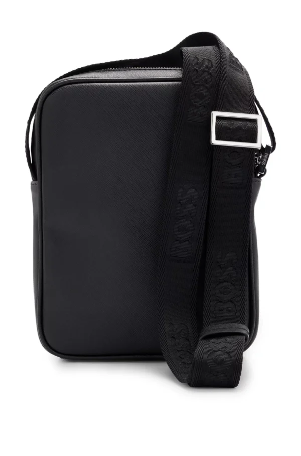 BOSS REPORTER BAG WITH SIGNATURE STRIPE AND LOGO DETAIL