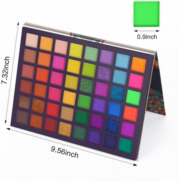 Ucanbe exotic flavors neon eyeshadow makeup palette – 48 colorful high pigmented – rainbow matte shimmer glitter eye shadow