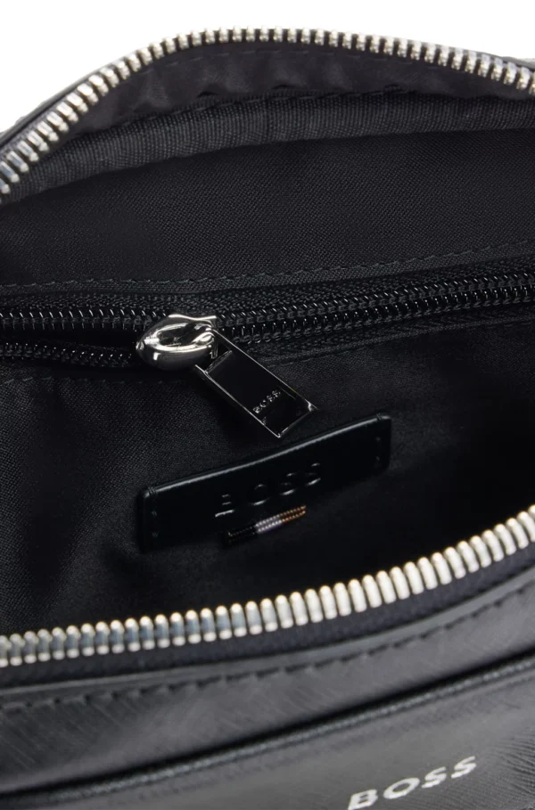 BOSS REPORTER BAG WITH SIGNATURE STRIPE AND LOGO DETAIL