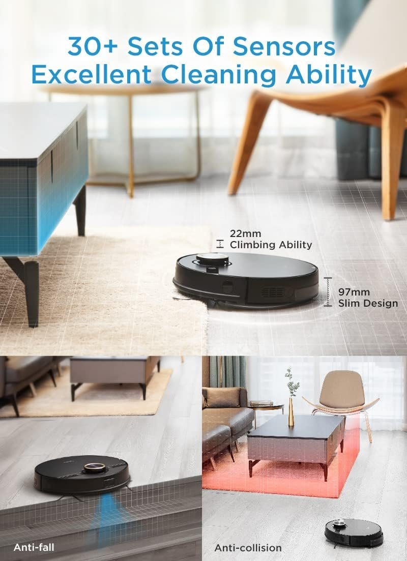 Midea M7 Pro Robot Vacuum cleaner, 4000Pa Strong Suction with BLDC motor, 150 Min Run Time, Wet Mopping