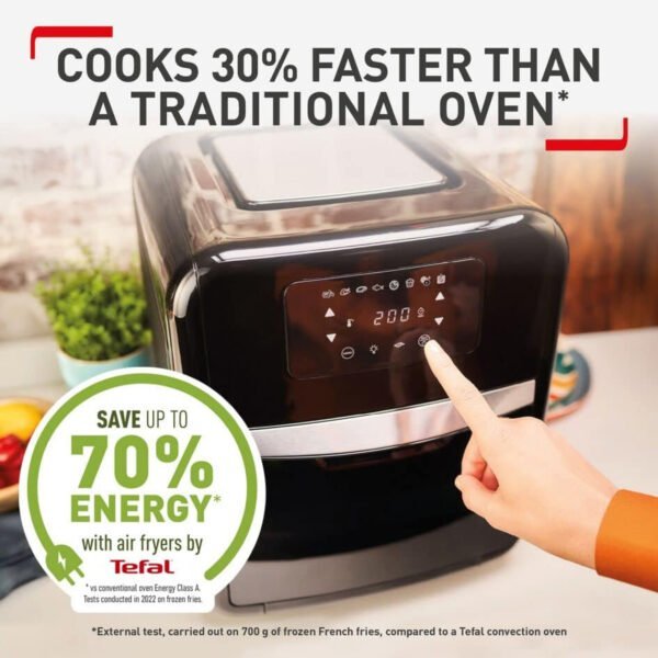 Tefal 9 in 1 Easy Fry Oven and Grill, 2050 Watts, Black.