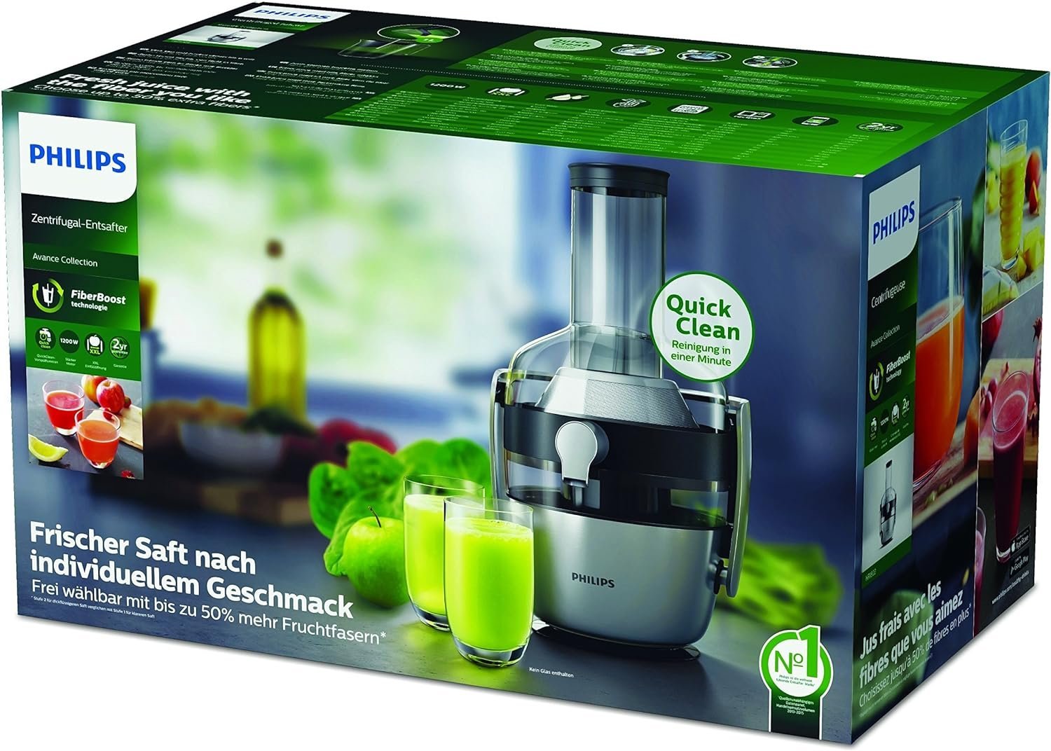 Philips 1200W Avance Collection Juicer, Black, 1Liters, HR1922/21, 2 Years Warranty – UAE Version