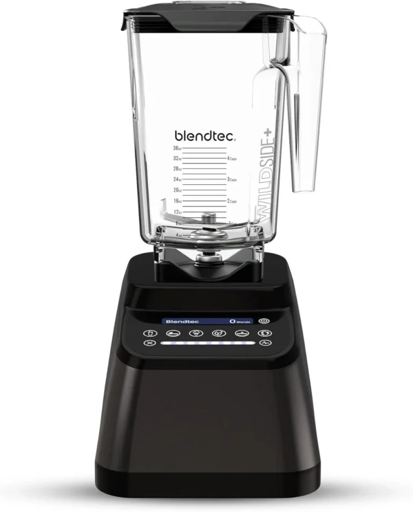 Blendtec 1800W Blender, Made In USA Heavy Duty Mixer with 100 Speed Touch Slider & Interface, Preprogrammed Cycles for Smoothie Maker, Salsa, Juice, Hot Soup, Clean & More – Designer 725 (Black)