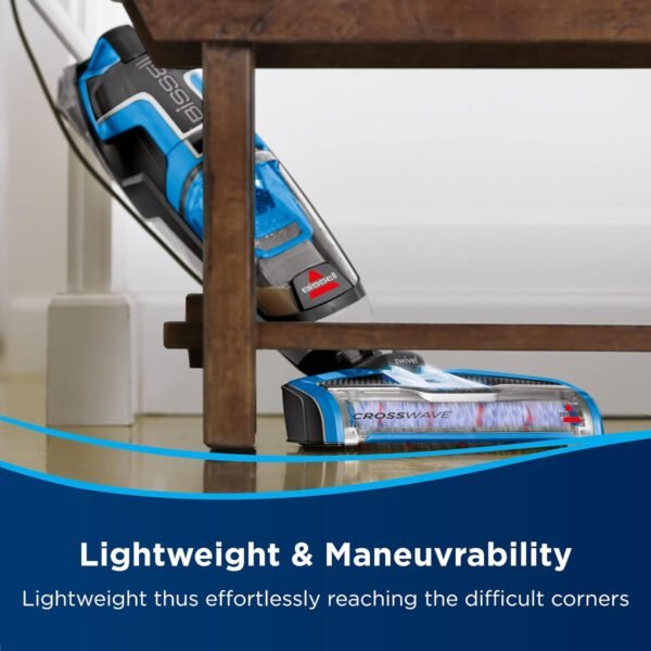 Bissell | Crosswave Multi-Surface 3 In 1 Vacuum Cleaner (1713) Wet and Dry Vacuum With 2 Tank Technology and Unique Microfiber+Nylon Brush Roll, 3000Rpm