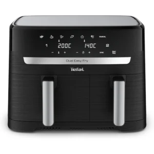 Tefal Dual Easy Fry, 8.3 L, Dual Drawers Air Fryer, Complete Family Meal, 7 Pre-Set Programs, Dishwasher-Safe Parts, Dedicated App.