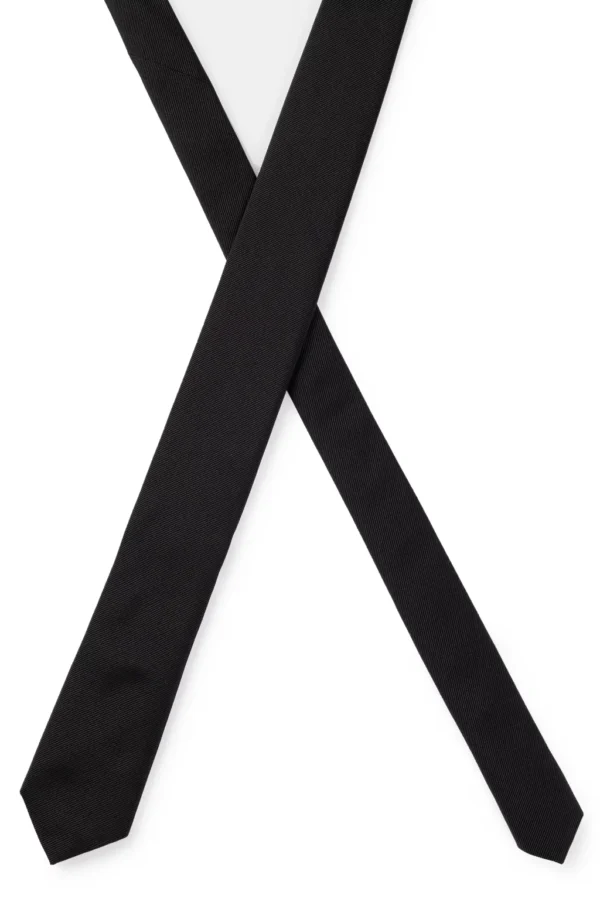 BOSS ITALIAN-MADE TIE IN PURE-SILK JACQUARD BLACK
