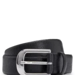 BOSS ITALIAN-LEATHER BELT WITH LOGO BUCKLE